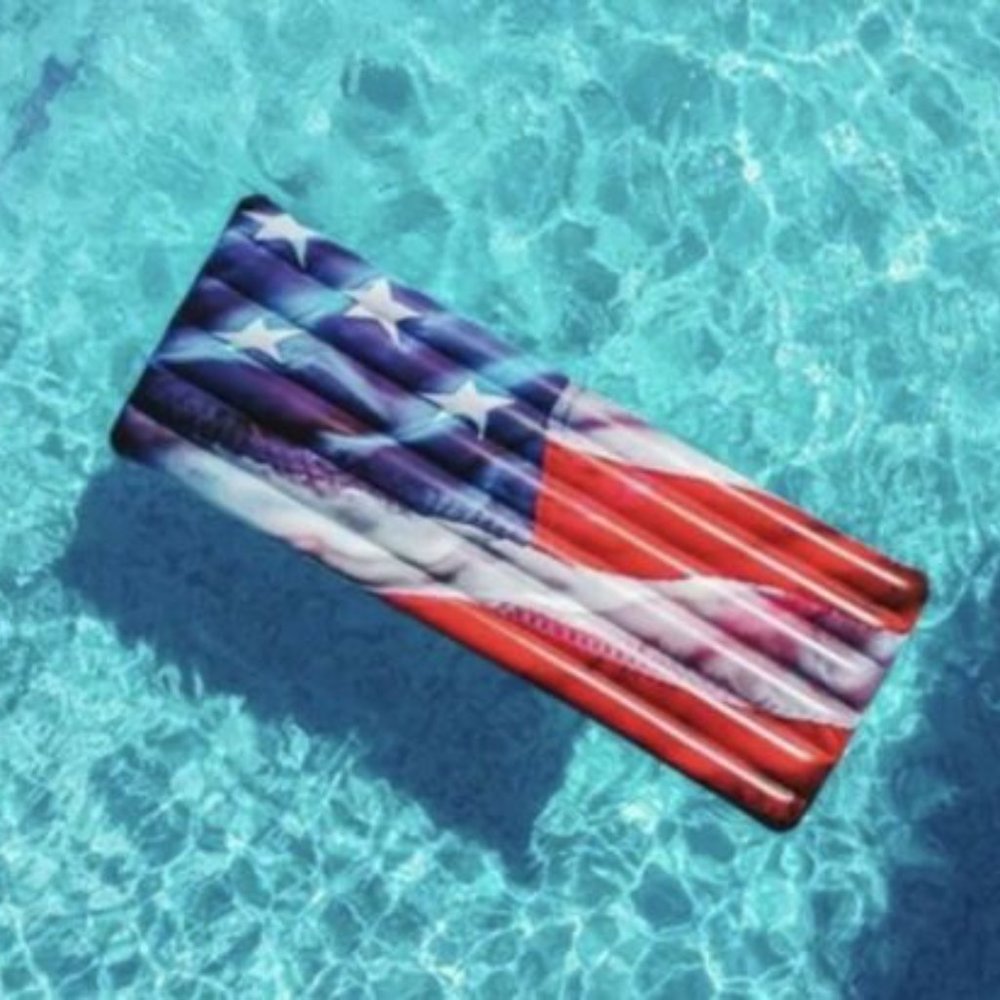 PoolCandy Stars & Stripes 74" Deluxe Pool Raft - Picture 2 of 5
